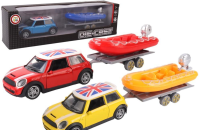 Opakowanie Samochód z łodzią pontonową na przyczepie mix