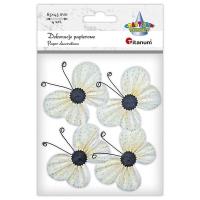 Opakowanie Samoprzylepne papierowe motyle 65x45mm 4szt
