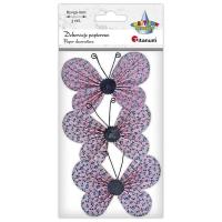 Opakowanie Samoprzylepne papierowe motyle 82x53mm 3szt