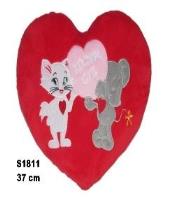 Opakowanie Serce Kocham Cię - Kot 37cm MIX