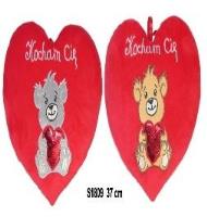 Opakowanie Serce Kocham Cię - Miś 37cm MIX