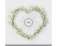 Opakowanie Serwetki Komunia srebne serce 33x33cm 20szt