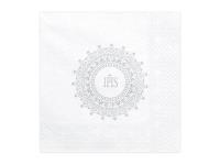 Opakowanie Serwetki Komunijne IHS 33x33cm srebrny 20szt