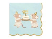 Opakowanie Serwetki One Myszki niebieski 33x33cm 12szt