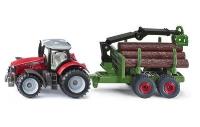 Opakowanie Siku Orange - Massey Ferguson z przyczepą leśną