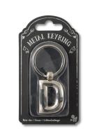 Opakowanie Silver Letter Keyring - brelok do kluczy litera D