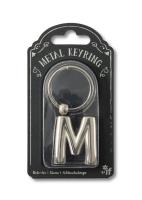 Opakowanie Silver Letter Keyring - brelok do kluczy litera M