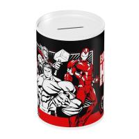 Skarbonka metalowa Avengers 10x15cm. Wydawca: Diakakis. SmakLiter.pl Opakowanie Skarbonka metalowa Avengers 10x15cm