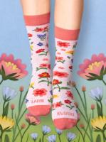 Skarpety ŁADNE KWIATKI 39-42. Wydawca: Nadwyraz. SmakLiter.pl Opakowanie Skarpety ŁADNE KWIATKI 39-42