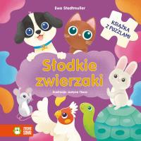 Słodkie zwierzaki. Książka z puzzlami. Autor: Stadtmuller Ewa. SmakLiter.pl Okładka książki Słodkie zwierzaki. Książka z puzzlami