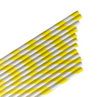 Słomki papierowe paski żółte 144szt. Wydawca: ARPEX. SmakLiter.pl Opakowanie Słomki papierowe paski żółte 144szt