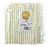 Słomki papierowe shake 8mm żółte 144szt. Wydawca: ARPEX. SmakLiter.pl Opakowanie Słomki papierowe shake 8mm żółte 144szt