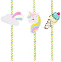 Opakowanie Słomki Unicorn 19,5m 6szt PARTY GO