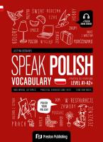 Okładka książki Speak Polish. Vocabulary. Poziom A1-A2+