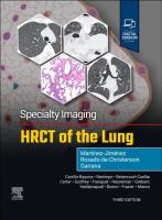 Okładka książki Specialty Imaging: HRCT of the Lung