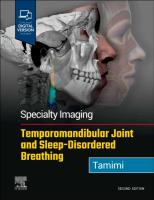 Okładka książki Specialty Imaging: Temporomandibular Joint and Sleep-Disordered Breathing