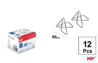 Spinacz do papieru krzyżowy motyl 60mm 12szt. Wydawca: MP Main Paper. SmakLiter.pl Opakowanie Spinacz do papieru krzyżowy motyl 60mm 12szt