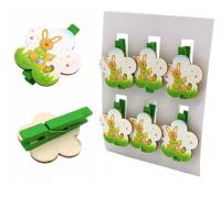 Opakowanie Spinacze drewniane Królik 4cm 6szt