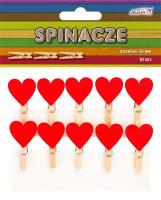 Opakowanie Spinacze drewniane serca 3cm 10szt