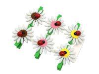 Opakowanie Spinacze ozdobne biedronki na kwiatkach 6szt