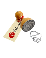 Opakowanie Stempel mapa Polski - pasy rzeźby terenu