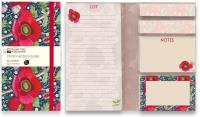 Opakowanie Sticky Notes Czerwone maki Bex Parkin