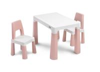 Stolik dziecięcy z 2 krzesełkami Monti pink. Wydawca: Toyz. SmakLiter.pl Opakowanie Stolik dziecięcy z 2 krzesełkami Monti pink