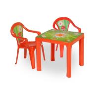 Opakowanie Stolik i dwa krzesła czerwony