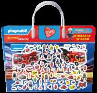 Okładka książki Strażacy w akcji. Playmobil Action Heroes. Kocham naklejać