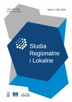 Okładka książki Studia Regionalne i Lokalne 1/2024