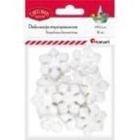 Styropianowe płatki śniegu brokatowe białe 15szt. Wydawca: Titanum. SmakLiter.pl Opakowanie Styropianowe płatki śniegu brokatowe białe 15szt