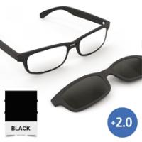 Opakowanie Sun Readers Okulary przeciwsłoneczne czarne +2.0