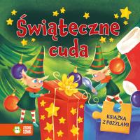 Świąteczne cuda. Książka z puzzlami. Autor: Opracowanie zbiorowe. SmakLiter.pl Okładka książki Świąteczne cuda. Książka z puzzlami