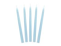 Opakowanie Świeca stożkowa matowa błękitna 24cm 10szt