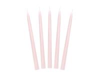 Opakowanie Świeca stożkowa matowa brudny róż 24cm 10szt