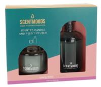 Świeczka i dyfuzor zapachowy Secrets. Wydawca: ScentMoods. SmakLiter.pl Opakowanie Świeczka i dyfuzor zapachowy Secrets