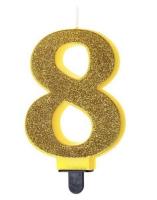 Opakowanie Świeczka urodzinowa brokatowa 8