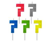 Opakowanie Świeczka urodzinowa Klocki cyfra 7 5,5cm MIX