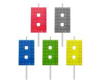 Opakowanie Świeczka urodzinowa Klocki cyfra 8 5,5cm MIX