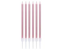 Opakowanie Świeczki B&C metaliczne różowo-złote 11cm 6szt