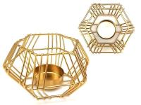 Opakowanie Świecznik metalowy złoty