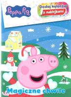 Świnka Peppa. Dodaj kolorów z naklejkami. Autor:   Praca zbiorowa. SmakLiter.pl Okładka książki Świnka Peppa. Dodaj kolorów z naklejkami