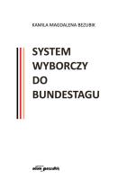 System wyborczy do Bundestagu. Autor: Kamila Magdalena Bezubik. SmakLiter.pl Okładka książki System wyborczy do Bundestagu