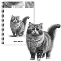 Opakowanie Szkicownik A4/50K na spirali - Kot