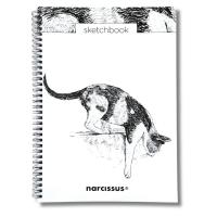 Szkicownik A4/50K na spirali z perforacją - Kot. Wydawca: Narcissus. SmakLiter.pl Opakowanie Szkicownik A4/50K na spirali z perforacją - Kot