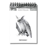 Szkicownik A6/60K na spirali - Nietoperz. Wydawca: Narcissus. SmakLiter.pl Opakowanie Szkicownik A6/60K na spirali - Nietoperz