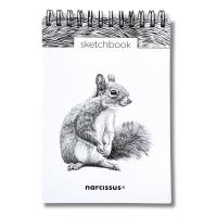 Szkicownik A6/60K na spirali - Wiewiórka. Wydawca: Narcissus. SmakLiter.pl Opakowanie Szkicownik A6/60K na spirali - Wiewiórka
