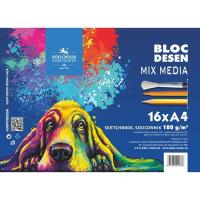Szkicownik Mix Media A4 16 ark. Pies niebieski. Wydawca: Koh-I-Noor. SmakLiter.pl Opakowanie Szkicownik Mix Media A4 16 ark. Pies niebieski