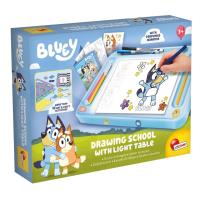 Szkoła rysowania z tablicą Bluey. Wydawca: Lisciani. SmakLiter.pl Opakowanie Szkoła rysowania z tablicą Bluey