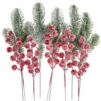 Szronione gałązki dekoracyjne z owocami 26cm 10szt. Wydawca: Dalprint. SmakLiter.pl Opakowanie Szronione gałązki dekoracyjne z owocami 26cm 10szt